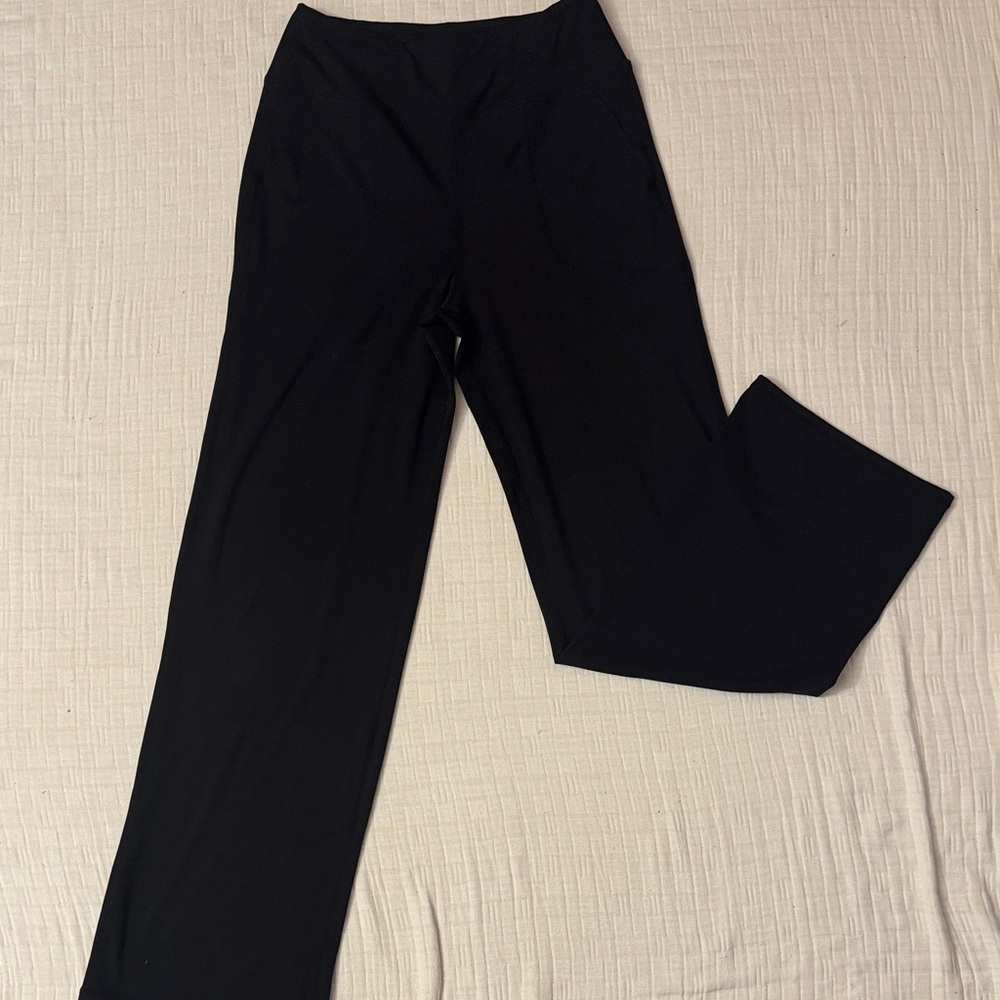 Chic Black Wide Leg Women's Pants